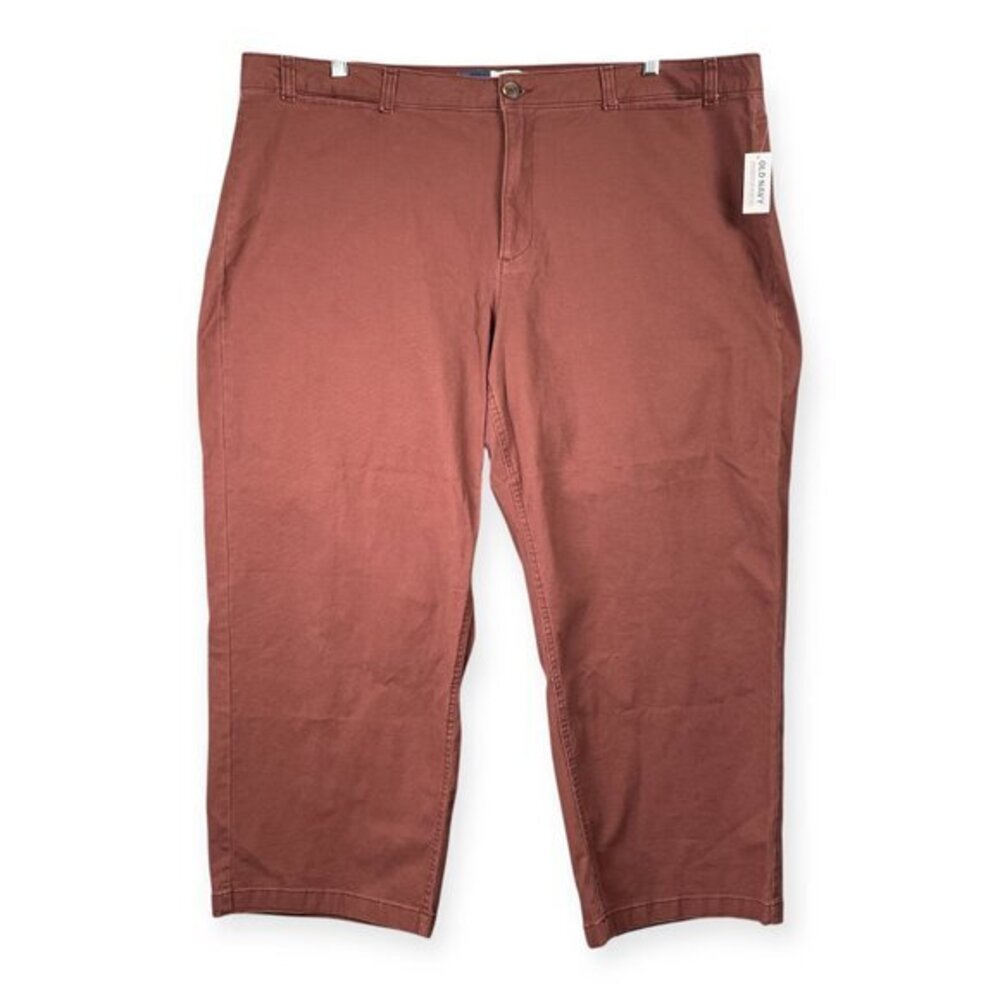 Old Navy Extra High Rise Wide Leg Pants Women’s 28 Burgundy Red Cotton Blend NWT